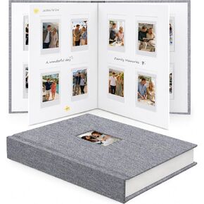 ألبوم صور مع مساحة كتابة لكاميرا Fujifilm Instax Mini، كاميرا بولارويد، 64 جيبًا ألبوم صور Instax كتاب ألبومات صور بولارويد لكاميرا Fujifilm Instax Mini 11 9 8 40 Evo Instant Camera (وردي) in Saudi Arabia