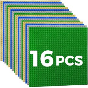 Classic Baseplates Building Plates-10" x 10" Building Boards,100% Compatible with All Major Brands and Activity Table, Creative Platforms Mats for Toy Bricks (Multicolored, 8 Pack) in Kuwait