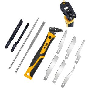 TOOLAN: 8-In-1 Needle File & Saw Set With Storage box, 6 pcs Small Diamond Files, for Metal, Jewlers, Wood, Leather and Plastic, Ergonomic Designed Handle With Quick Change Mechanism in Saudi Arabia