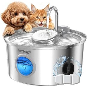 Invengo Cat Water Fountain Stainless Steel 108oz/3.2L Pet Fountain in Kuwait
