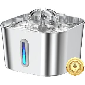 Stainless Steel Cat Water Fountain - 74oz/2.2L Cat Drinking Fountain in Kuwait
