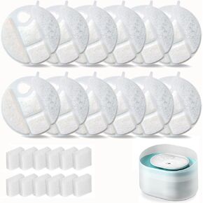16 Pack Dog Water Fountain Replacement Filters for Petlibro Capsule Dog Fountain PLWF008,Pet libro filters with Replacement Pre-Filter Pump Sponges. in Kuwait