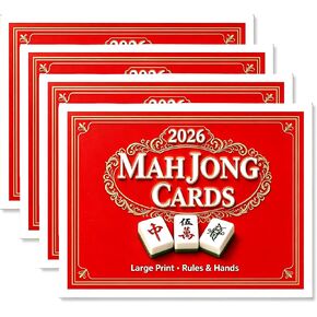 2026 Mah Jong Card, Large Print for American Rules - 4Pcs in Kuwait