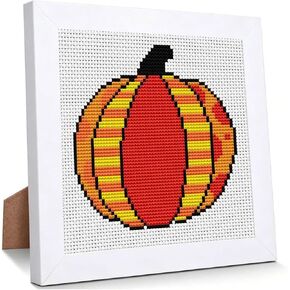 Christmas Gnome Stamped Cross Stitch Kits for Beginners Adults with Framed in Saudi Arabia
