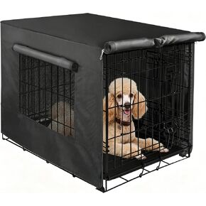 Akinerri Dog Crate Cover, Kennel Covers with Mesh Window, 36 in Grey in Kuwait