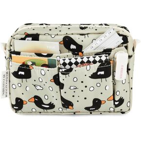 Multiple Pockets Portfolio Organizer with Zipper,Makeup Bag Pencil Pouch in Kuwait