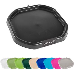 Meka Tuff Tray للعب الحسي ، صينية حسية للأطفال ، منسوب المياه الصغار ، صندوق Tuff Spot Sensory للأطفال الصغار (الأسود ، الكبير (38 "× 38")) in Kuwait