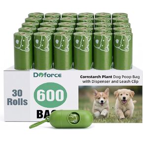 Dyforce 600 Count Dog Poop Bags Rolls with Dispenser Pink in Kuwait