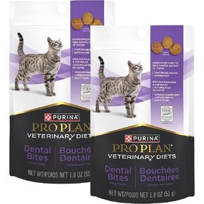 Purina Pro Plan Veterinary Diets Dental Bites Cat Treats, 1.8 oz Pouch in Kuwait