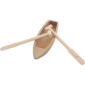 Wooden Canoe Model for Tabletop Decor and Miniature Landscapes in Kuwait