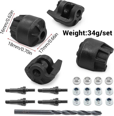 Shock Standoff Set #45 Steel ARA330703 Shock Cap Protector ARAC8965 Plastic for Arrma Kraton 6S BLX Outcast 6S Mojave Felony Fireteam Infraction 6S Typhon 6S BLX Upgrade Parts (Black) in Saudi Arabia