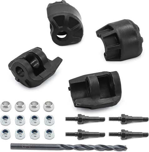 Shock Standoff Set #45 Steel ARA330703 Shock Cap Protector ARAC8965 Plastic for Arrma Kraton 6S BLX Outcast 6S Mojave Felony Fireteam Infraction 6S Typhon 6S BLX Upgrade Parts (Black) in Saudi Arabia