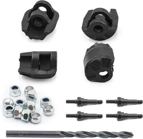 Shock Standoff Set #45 Steel ARA330703 Shock Cap Protector ARAC8965 Plastic for Arrma Kraton 6S BLX Outcast 6S Mojave Felony Fireteam Infraction 6S Typhon 6S BLX Upgrade Parts (Black) in Saudi Arabia