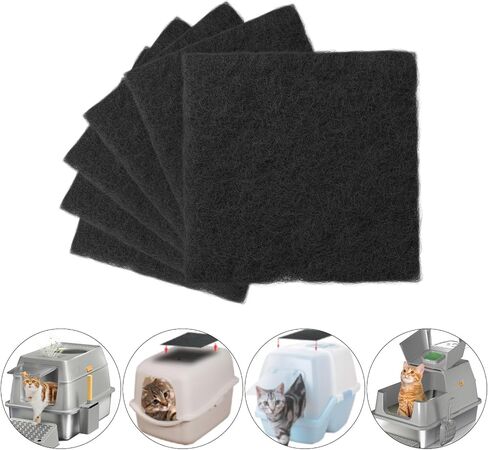 Litter Box Filters Replacement for Covered Cat Litter Boxes 6Pcs in Kuwait
