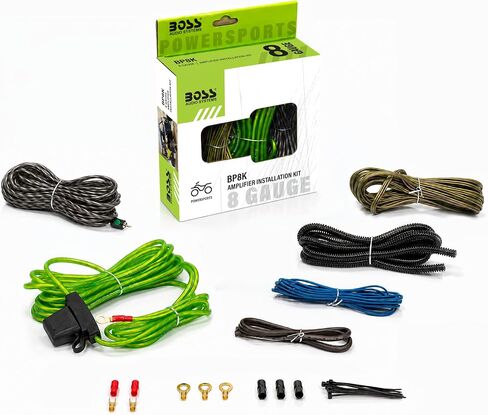 مجموعة أسلاك تركيب مضخم صوت السيارة BOSS KIT2 مقاس 8 in Kuwait