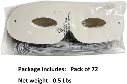 Lependor 72 Pack White Paper Eye Masks, Plain Masquerade Mask DIY Blank Masks Decorate for Costume Party, Halloween Party - 72 Packs in Saudi Arabia