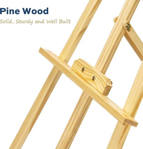 finenolo Wooden Easel Stand for Painting, 45" Adjustable Height Folding Art Easel for Canvas, Drawing, Wedding Signs & Posters, Ideal for Adults, Artists, Beginners, Students & Kids in Saudi Arabia