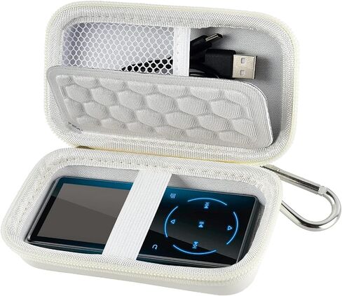 حافظة مشغل MP3 وMP4 لـ SOULCKER/G.G.Martinsen/Grtdhx/iPod Nano/Sandisk Music Player/Sony NW-A45 ومشغلات الموسيقى الأخرى المزودة بتقنية Bluetooth. مناسب لسماعات الأذن، وكابل USB، وبطاقة الذاكرة - ذهبي وردي in Kuwait