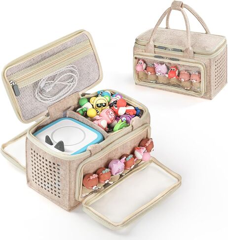 Travel Carrying Case for Tonies – Felt Pouch Compatible with Toniebox 1 & 2, Tonieplay Controller, Headphones, and Figurines, with Mesh Pockets & Zipper Lid (Oatmeal) in Kuwait