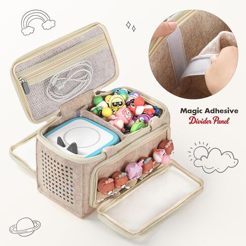 Travel Carrying Case for Tonies – Felt Pouch Compatible with Toniebox 1 & 2, Tonieplay Controller, Headphones, and Figurines, with Mesh Pockets & Zipper Lid (Oatmeal) in Kuwait