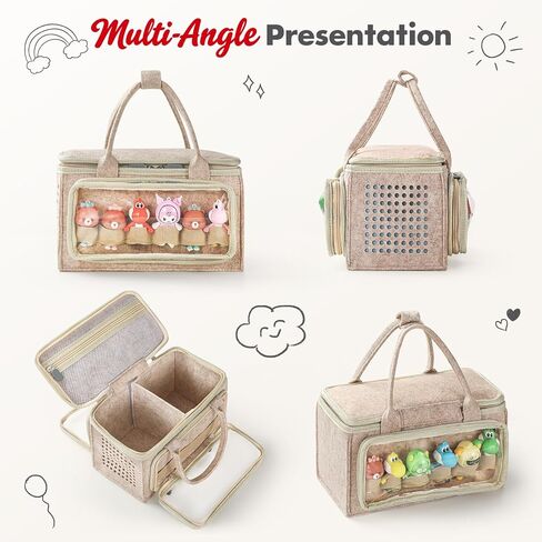 Travel Carrying Case for Tonies – Felt Pouch Compatible with Toniebox 1 & 2, Tonieplay Controller, Headphones, and Figurines, with Mesh Pockets & Zipper Lid (Oatmeal) in Kuwait