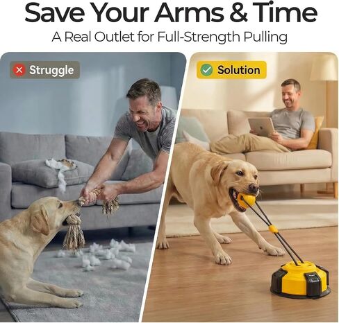Interactive Tug of War Dog Toys Enrichment Stimulating Suction Cup in Kuwait