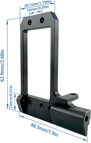 BTA Servo Mount for 1/10 RC Crawler F10 Portal Axle, CNC Aluminum Behind-Axle Front Servo Mount, Low CG Design (Black) in Saudi Arabia