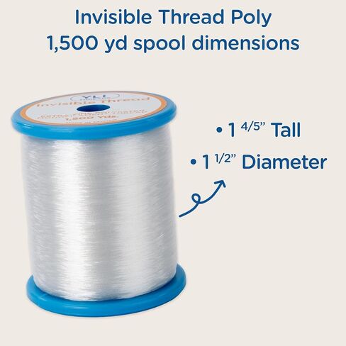 YLI Threads Wonder Invisible – Clear Nylon Monofilament Thread | Strong, Soft & Lightweight for Applique & Quilting – 2000 Yard Spool in Kuwait