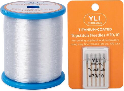 YLI Threads Wonder Invisible – Clear Nylon Monofilament Thread | Strong, Soft & Lightweight for Applique & Quilting – 2000 Yard Spool in Kuwait