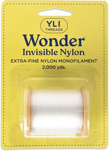 YLI Threads Wonder Invisible – Clear Nylon Monofilament Thread | Strong, Soft & Lightweight for Applique & Quilting – 2000 Yard Spool in Kuwait