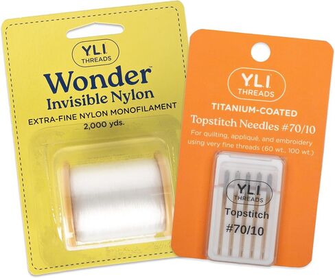 YLI Threads Wonder Invisible – Clear Nylon Monofilament Thread | Strong, Soft & Lightweight for Applique & Quilting – 2000 Yard Spool in Kuwait