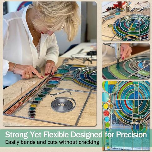 1/8" Flat U Lead Came for Stained Glass,18ft Hobby Came for Stained Glass in Kuwait