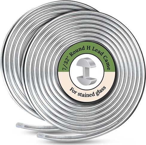 Glassco 7/32' Round H Lead Came for Stained Glass | Hobby Came - 12 ft in Saudi Arabia