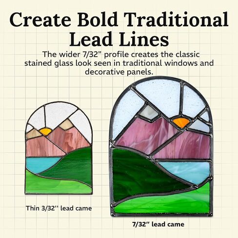 Glassco 7/32' Round H Lead Came for Stained Glass | Hobby Came - 12 ft in Saudi Arabia
