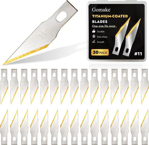 Gomake Exacto Knife Blades #11 Titanium Coated Replacement Blades-30 Pack in Saudi Arabia