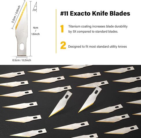 Gomake Exacto Knife Blades #11 Titanium Coated Replacement Blades-30 Pack in Saudi Arabia