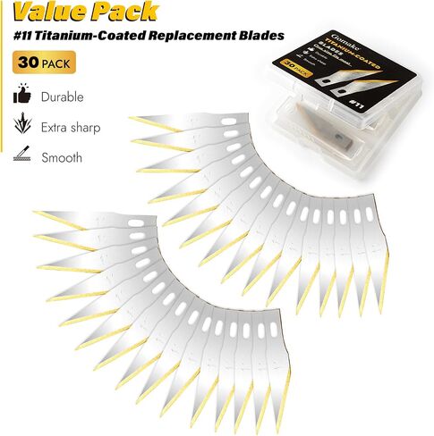 Gomake Exacto Knife Blades #11 Titanium Coated Replacement Blades-30 Pack in Saudi Arabia