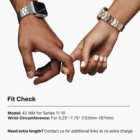 Fullmosa لا حاجة لأي أدوات متوافقة مع سوار ساعة Apple 41/45/44/40/42/38 ملم، سوار iWatch من الفولاذ المقاوم للصدأ مع حافظة لساعة Apple Series 8/7/6/5/4/3/2/1/SE2/SE، 41 ملم 40 ملم 38 ملم ذهبي وردي in Kuwait