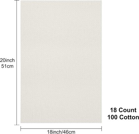 Blank Needlepoint Canvas, 18 Mesh 20x18 Inch Rolled 2pcs in Saudi Arabia