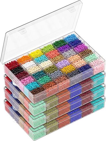 2 Pack 36 Grids Clear Organizer Box with Dividers, 10.9 x 6.9 x 1.8 in in Saudi Arabia