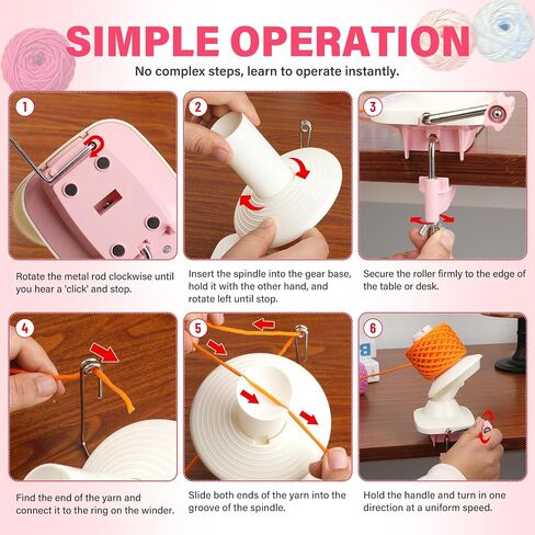 UzecPk Yarn Winder, Yarn Ball Winder, Yarn Spinner for Crocheting in Saudi Arabia