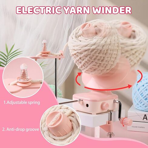 KAQRHFT Electric Yarn Winder Yarn Cake Winder Compact Weighing 7-10oz in Saudi Arabia
