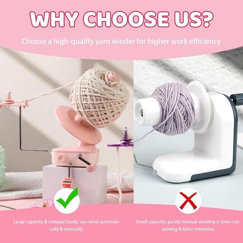 KAQRHFT Electric Yarn Winder Yarn Cake Winder Compact Weighing 7-10oz in Saudi Arabia