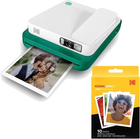 KODAK Smile Classic Digital Instant Camera for 3.5 x 4.25 Zink Photo Paper - Bluetooth, 16MP Pictures (Black) in Kuwait