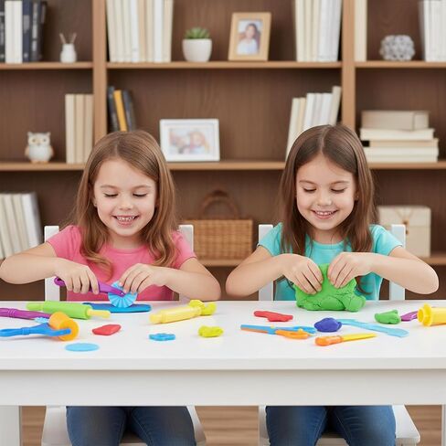9 PCS Craft Dough Tool Set for Kids, Modeling Clay Tools with Rolling Pin and Scissors, Dough Sculpting Accessories Kit for Toddlers, Arts & Crafts Supplies for Creative Play in Saudi Arabia