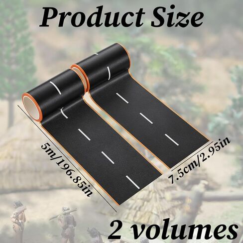 3 Inch Road Tape for Toy Cars, 2 Pack Black Road Tape, 32.8ft x 3in in Saudi Arabia