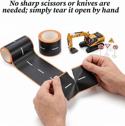 3 Inch Road Tape for Toy Cars, 2 Pack Black Road Tape, 32.8ft x 3in in Saudi Arabia