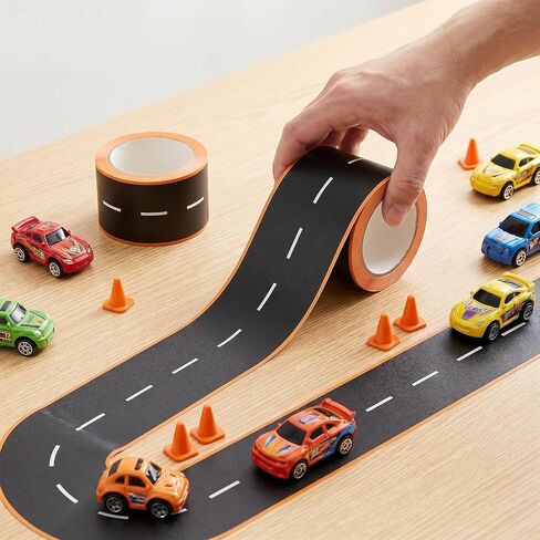 3 Inch Road Tape for Toy Cars, 2 Pack Black Road Tape, 32.8ft x 3in in Saudi Arabia