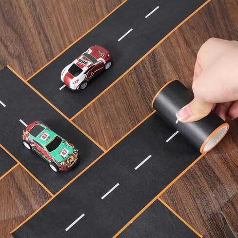 3 Inch Road Tape for Toy Cars, 2 Pack Black Road Tape, 32.8ft x 3in in Saudi Arabia