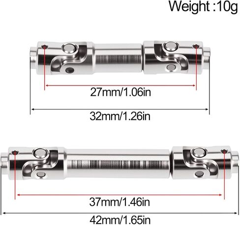 1/30 Scale RC Crawler Stainless Steel Drive Shaft, Metal Replacement Drivetrain Part for SCX30-Style Chassis in Saudi Arabia